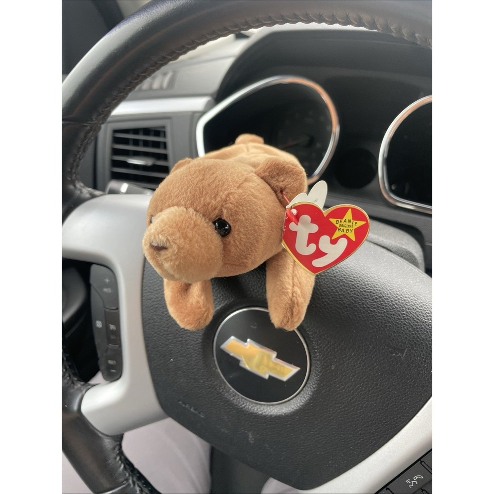 Ty 1st Generation Cubbie Beanie Baby 1993 Bear Brown Retired